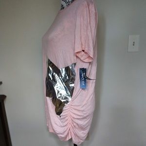 Maternity Top NWT Size L Flutter & Kick - Soft Brushed Rayon with Ruched Sides